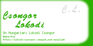 csongor lokodi business card